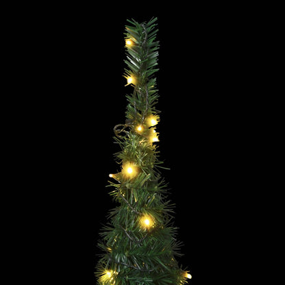 Pop-up String Artificial Pre-lit Christmas Tree Green 150 cm