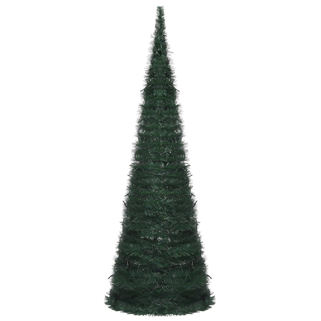 Pop-up String Artificial Pre-lit Christmas Tree Green 180 cm