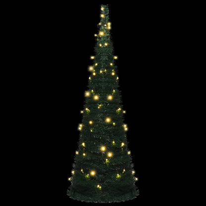 Pop-up String Artificial Pre-lit Christmas Tree Green 180 cm