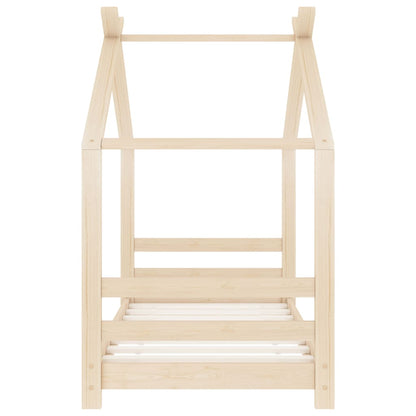 Kids Bed Frame Solid Pine Wood 70x140 cm