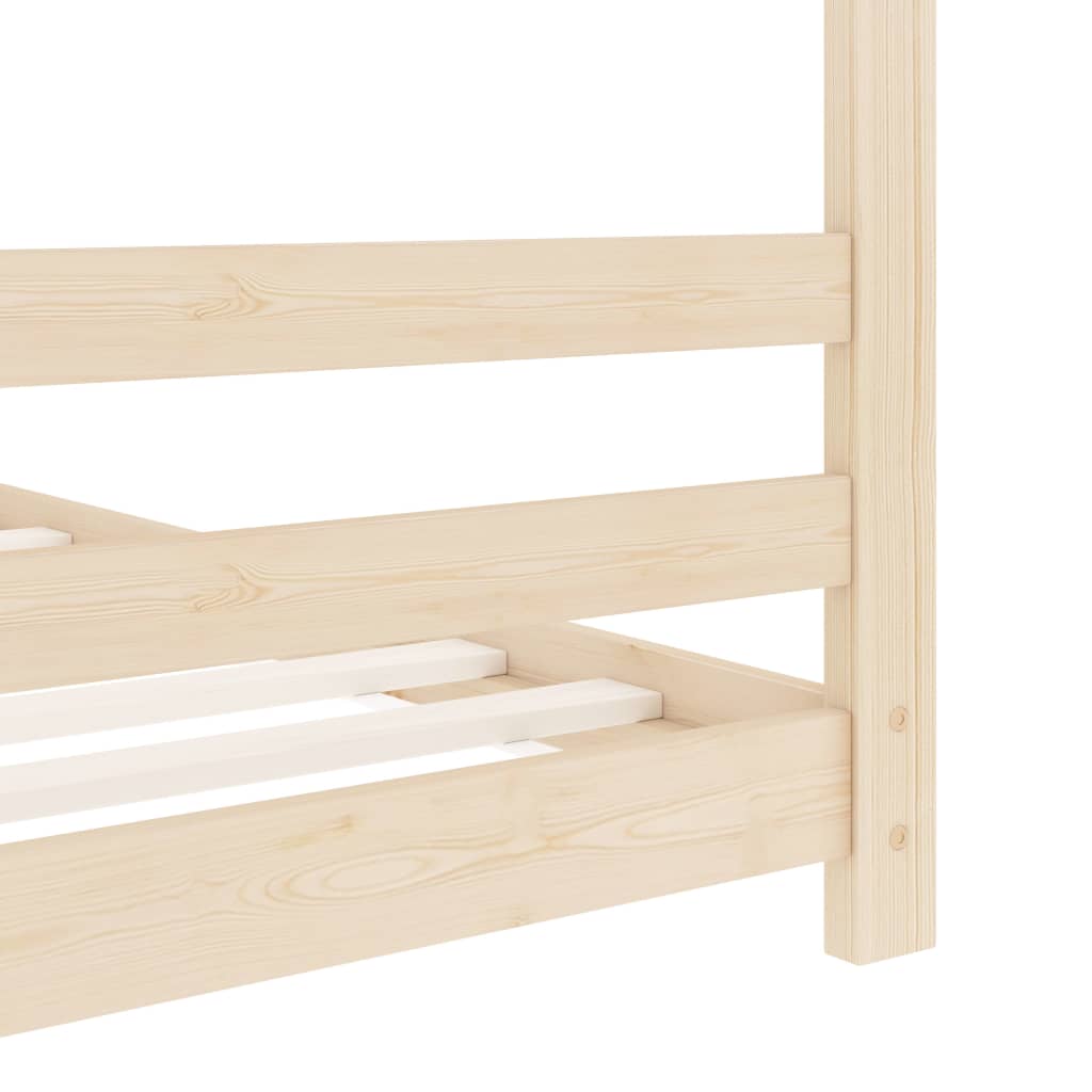 Kids Bed Frame Solid Pine Wood 70x140 cm