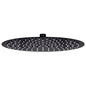 Rain Shower Head Stainless Steel 30 cm Round Black