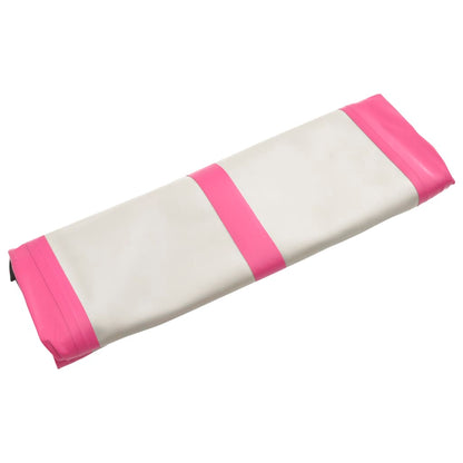 Inflatable Gymnastics Mat with Pump 400x100x15 cm PVC Pink