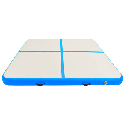 Inflatable Gymnastics Mat with Pump 200x200x20 cm PVC Blue