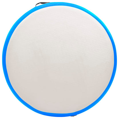 Inflatable Gymnastic Mat with Pump 100x100x20 cm PVC Blue