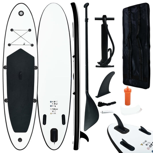 Inflatable Stand Up Paddle Board Set Black and White