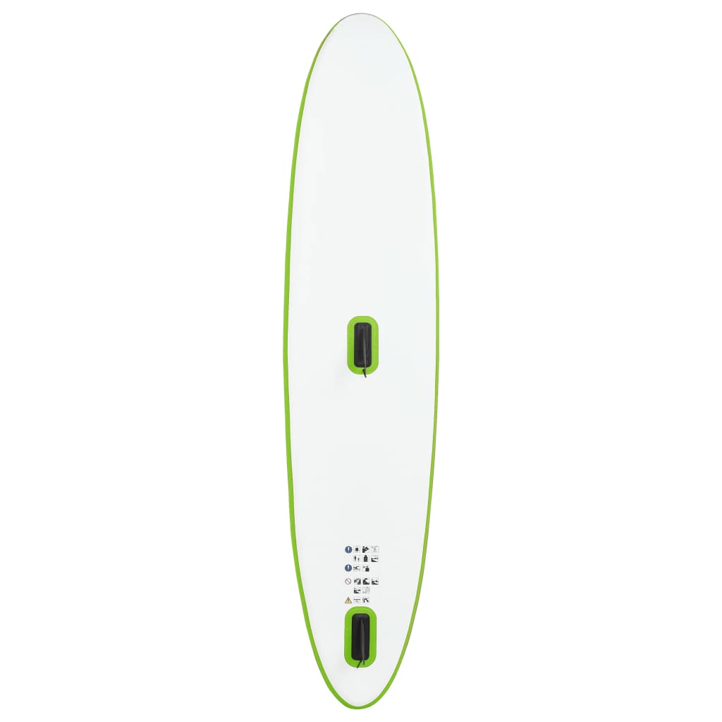 Inflatable Stand Up Paddleboard with Sail Set Green and White