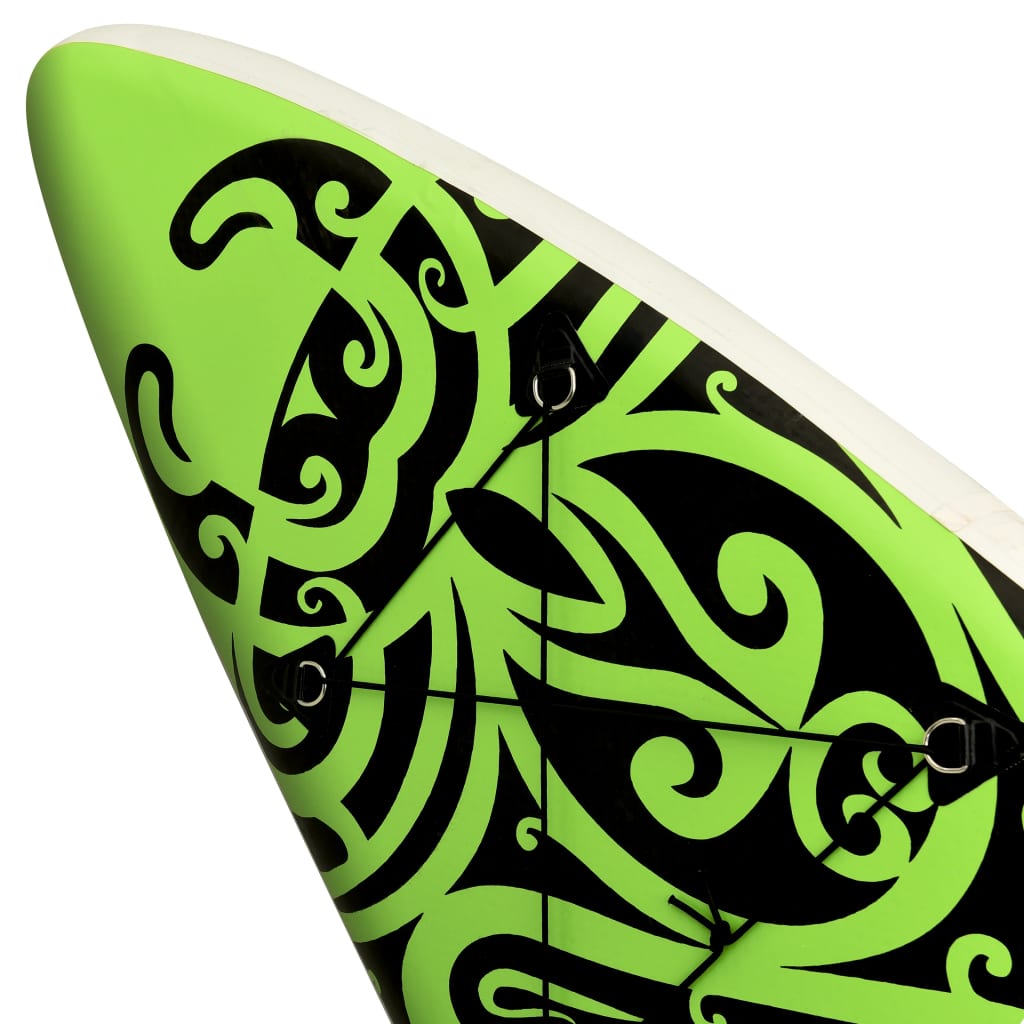 Inflatable Stand Up Paddleboard Set 366x76x15 cm Green