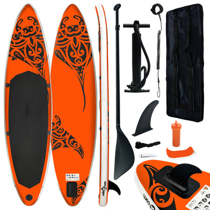 Inflatable Stand Up Paddleboard Set 305x76x15 cm Orange