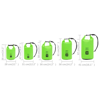 Dry Bag Green 10 L PVC