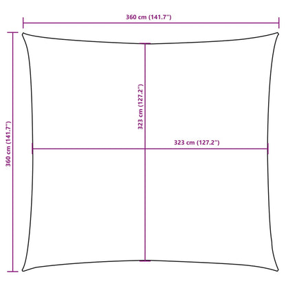 Sunshade Sail Oxford Fabric Square 3.6x3.6 m White