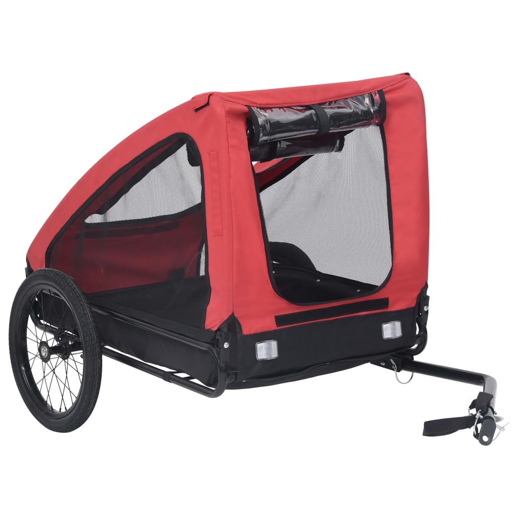 Pet Bike Trailer Red and Black