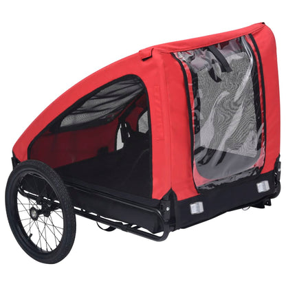 Pet Bike Trailer Red and Black