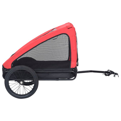 Pet Bike Trailer Red and Black