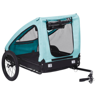 Pet Bike Trailer Blue and Black