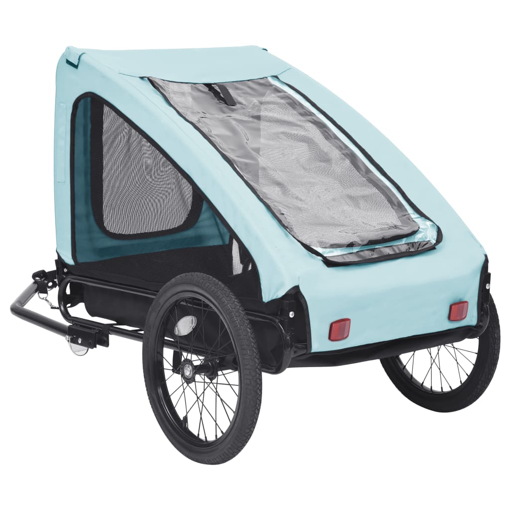 Pet Bike Trailer Blue and Black