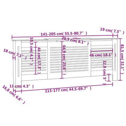 MDF Radiator Cover 205 cm