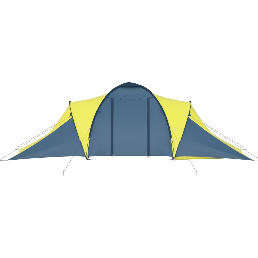 Camping Tent 6 Persons Blue and Yellow