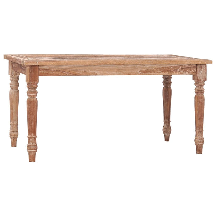Batavia Coffee Table 90x50x45 cm White Wash Solid Teak Wood