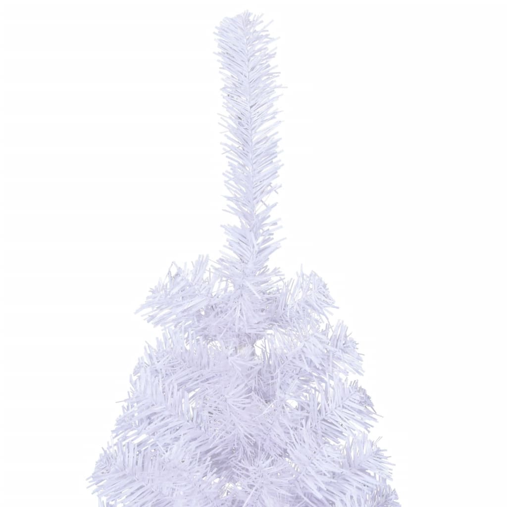 Artificial Half Christmas Tree with Stand White 120 cm PVC