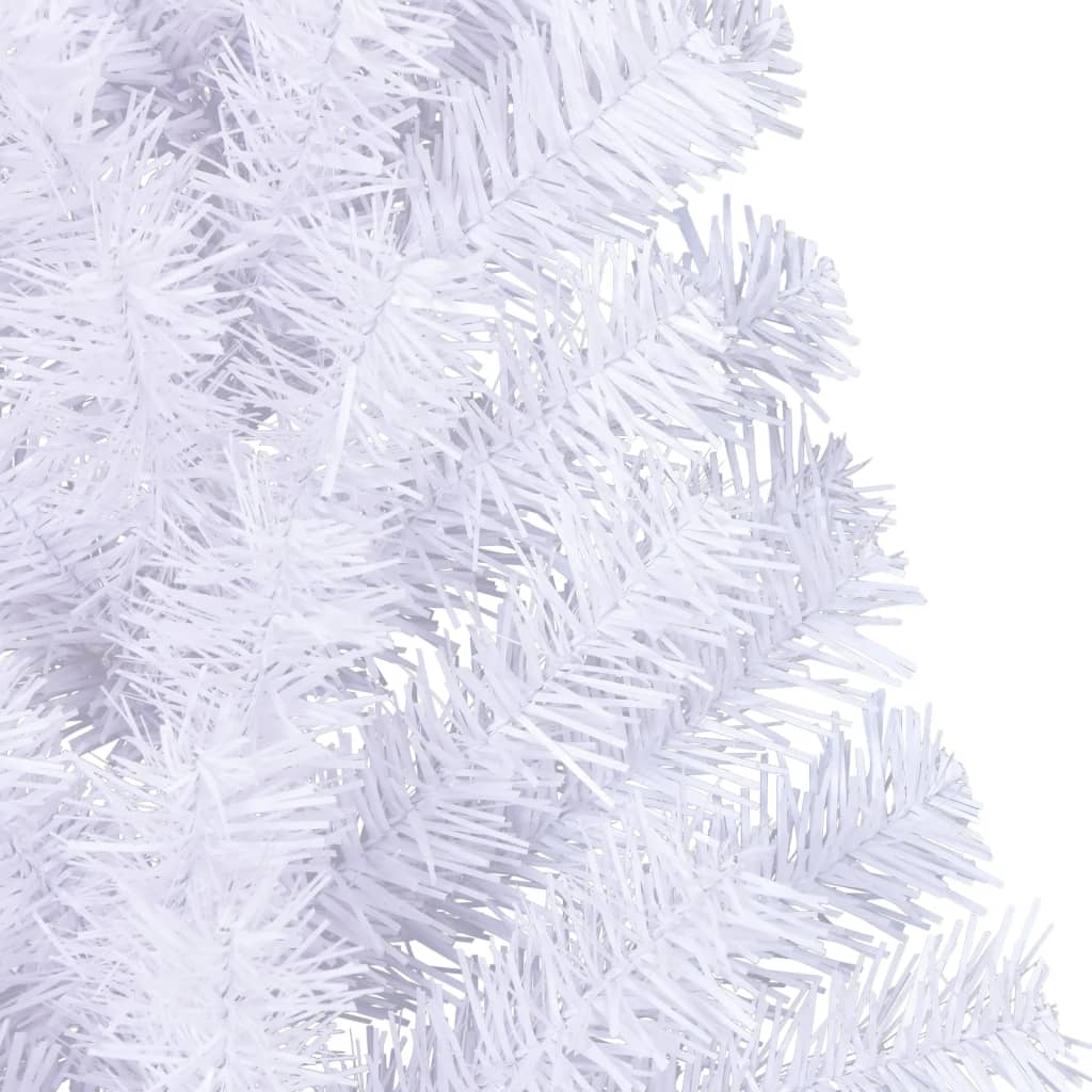 Artificial Half Christmas Tree with Stand White 120 cm PVC