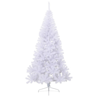 Artificial Half Christmas Tree with Stand White 240 cm PVC