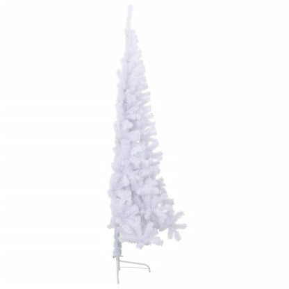 Artificial Half Christmas Tree with Stand White 240 cm PVC