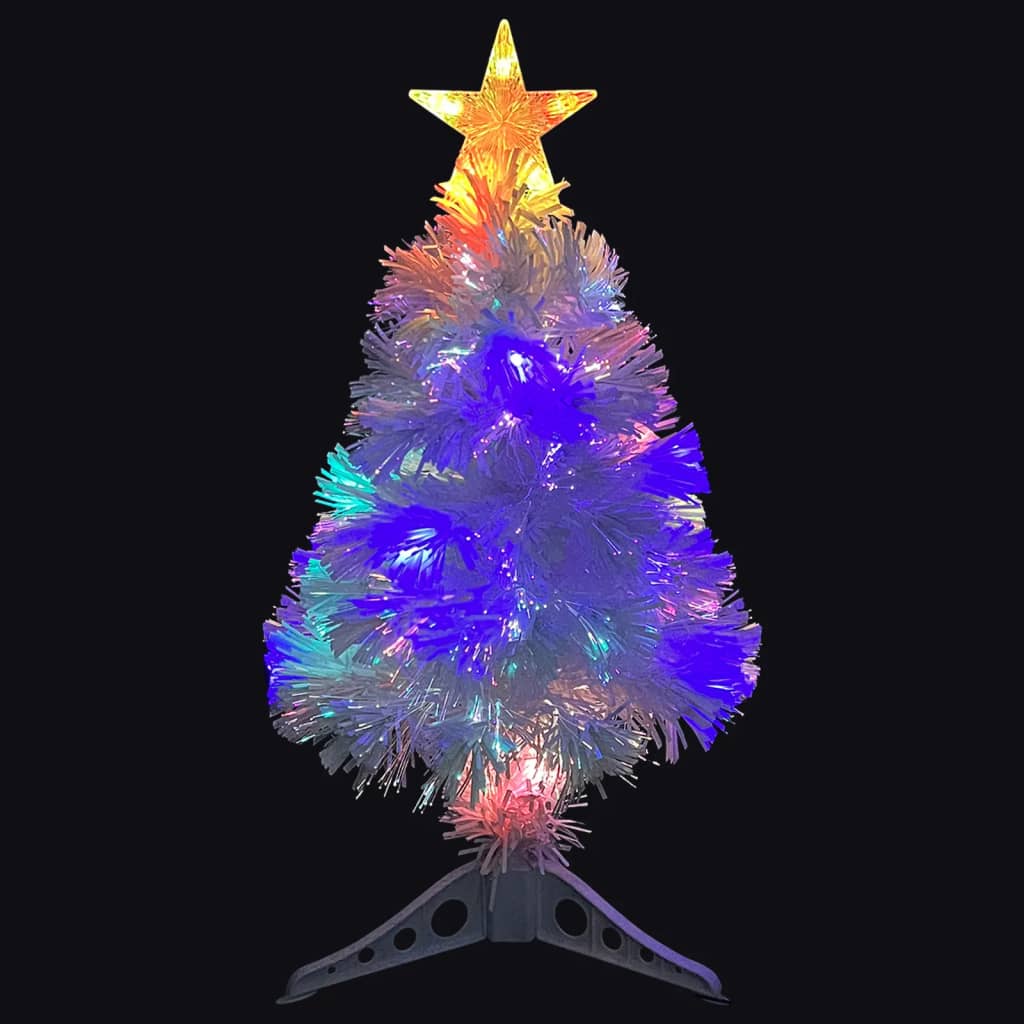 Artificial Pre-lit Christmas Tree White 64 cm Fibre Optic