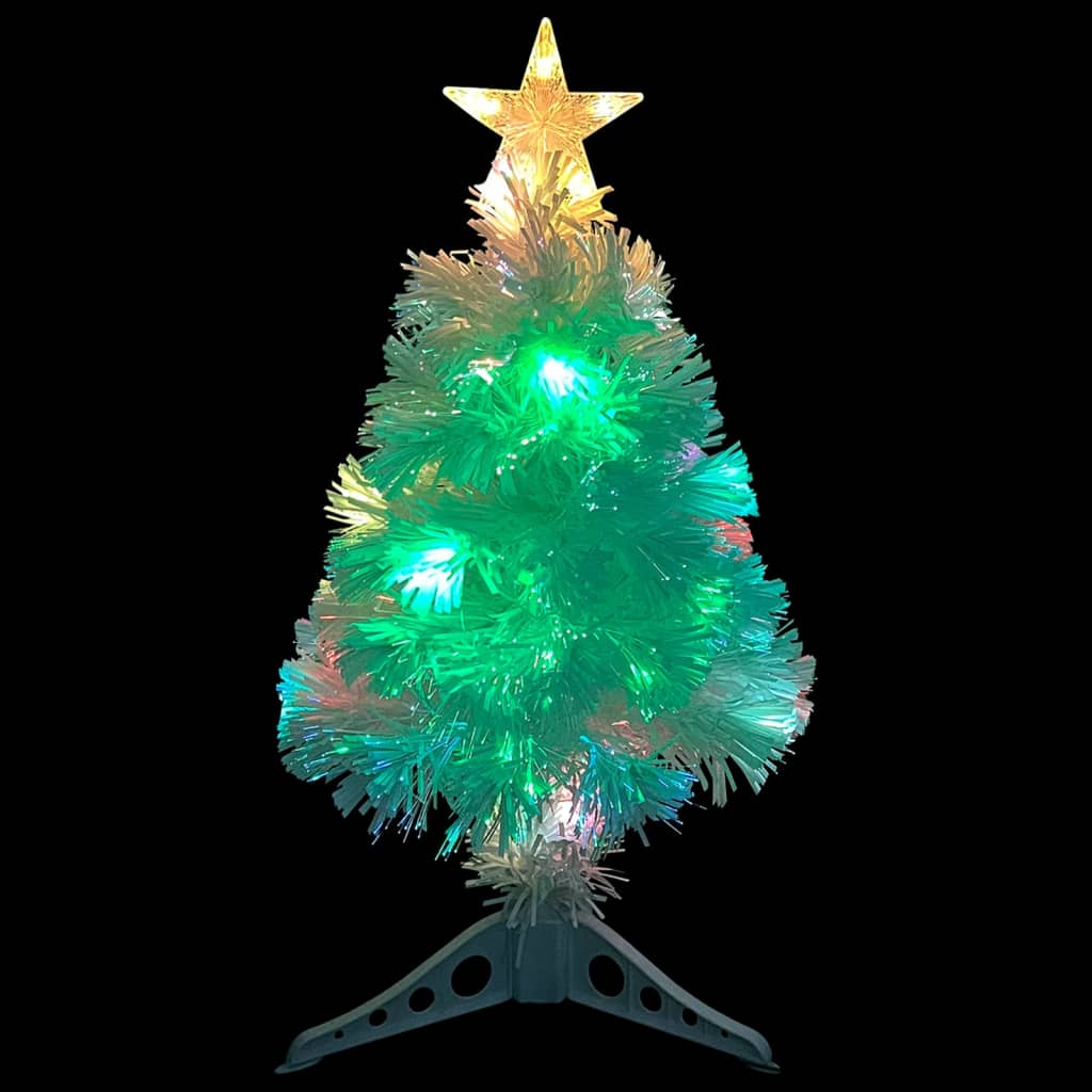 Artificial Pre-lit Christmas Tree White 64 cm Fibre Optic