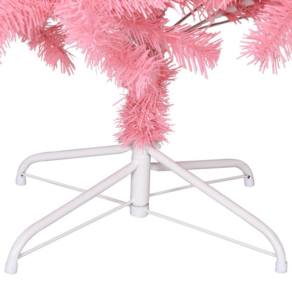 Artificial Christmas Tree with Stand Pink 240 cm PVC