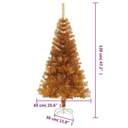 Artificial Christmas Tree with Stand Gold 120 cm PET