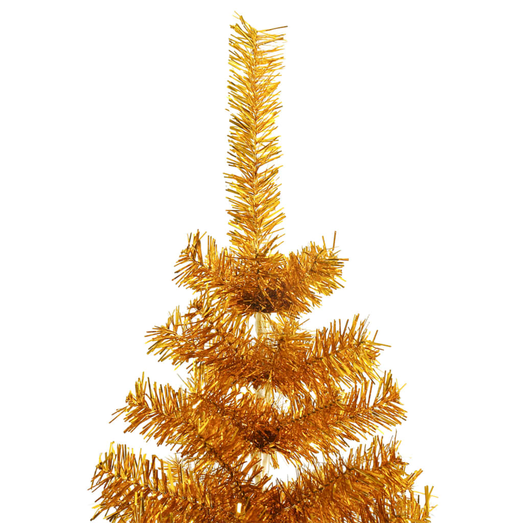 Artificial Christmas Tree with Stand Gold 240 cm PET