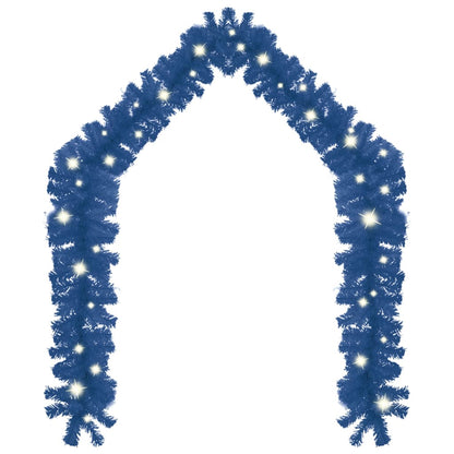 Christmas Garland with LED Lights 20 m Blue