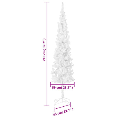 Slim Christmas Tree White 210 cm