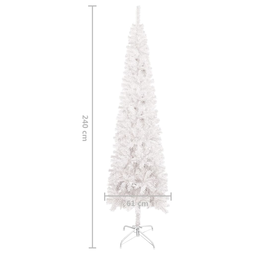 Slim Christmas Tree White 240 cm