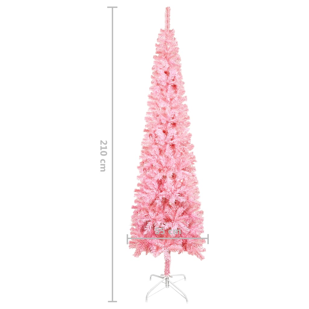 Slim Christmas Tree Pink 210 cm