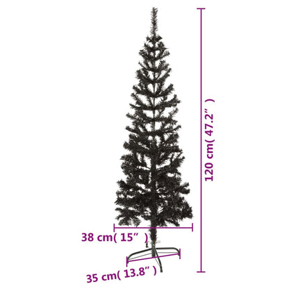 Slim Christmas Tree Black 120 cm