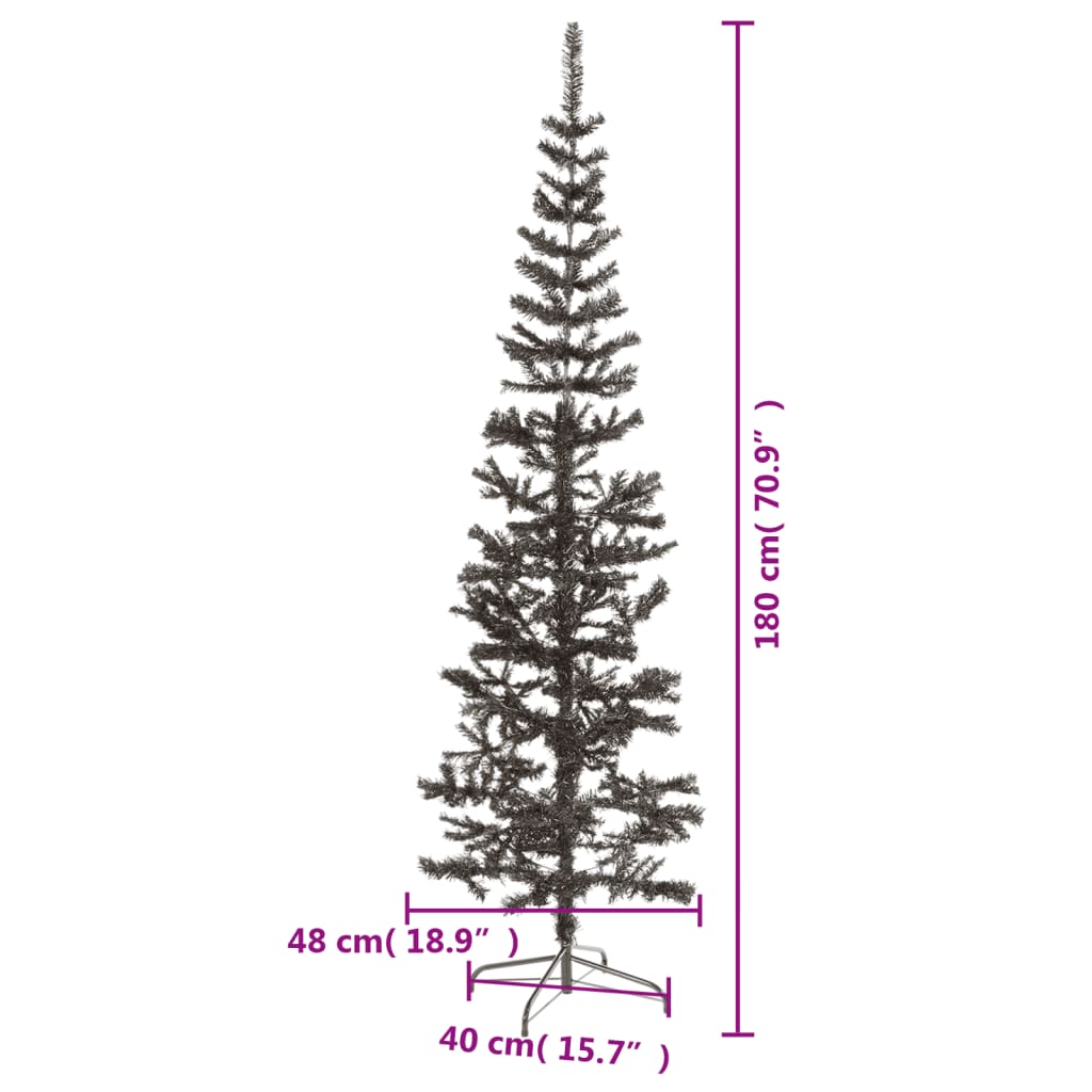 Slim Christmas Tree Black 180 cm