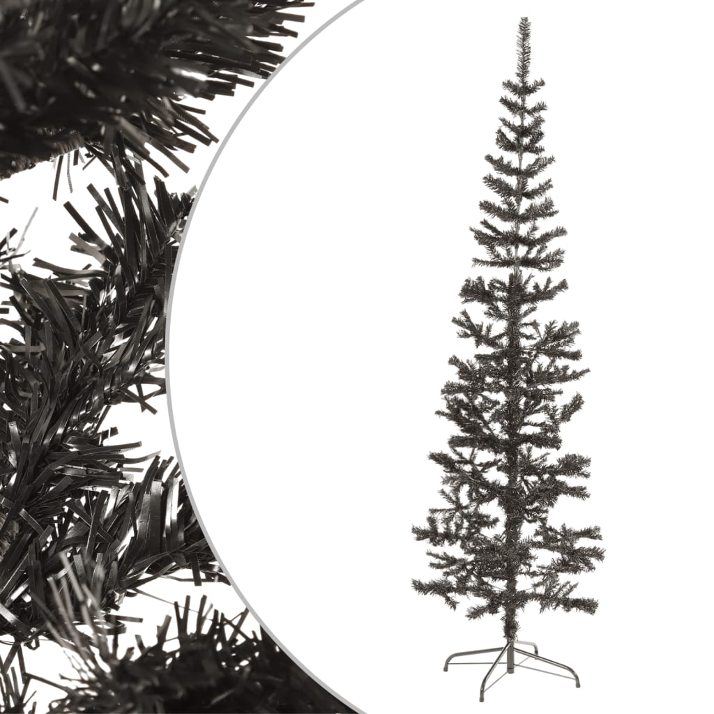 Slim Christmas Tree Black 210 cm