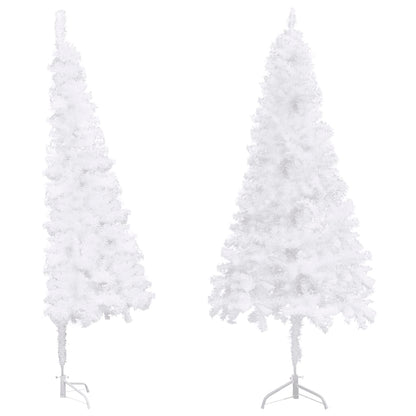 Corner Artificial Christmas Tree White 180 cm PVC