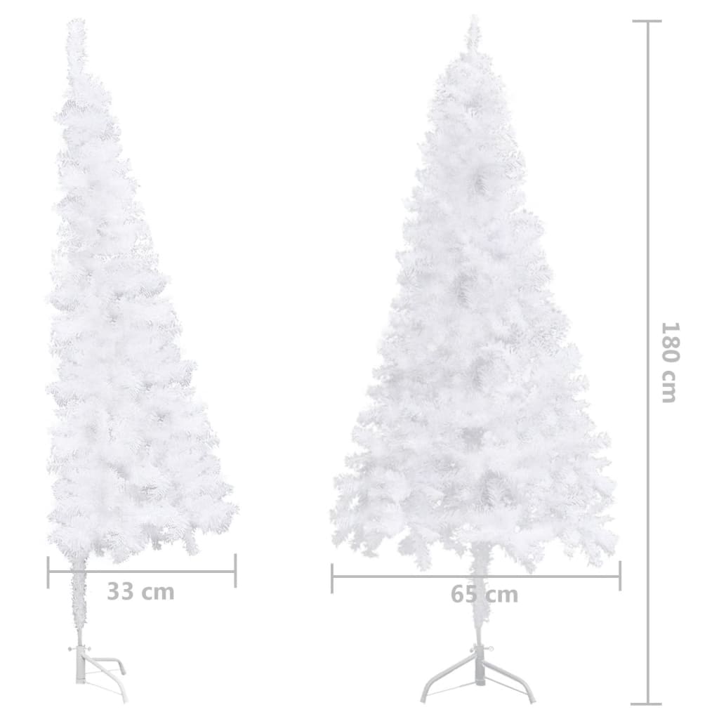 Corner Artificial Christmas Tree White 180 cm PVC