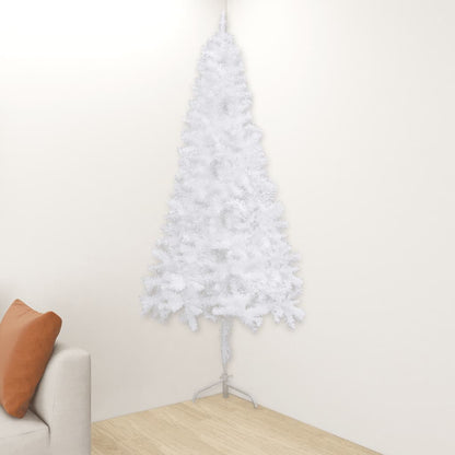 Corner Artificial Christmas Tree White 180 cm PVC