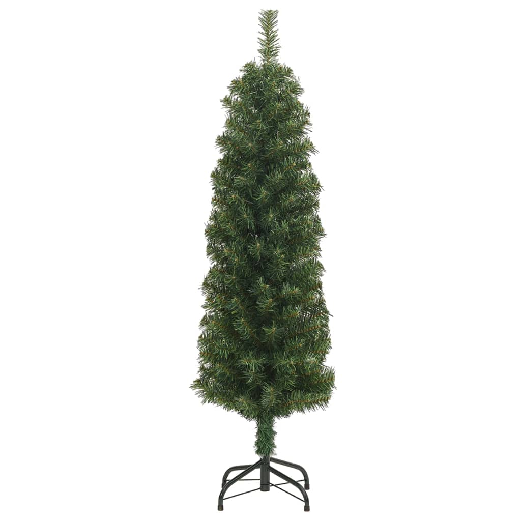 Slim Artificial Christmas Tree with Stand Green 120 cm PVC