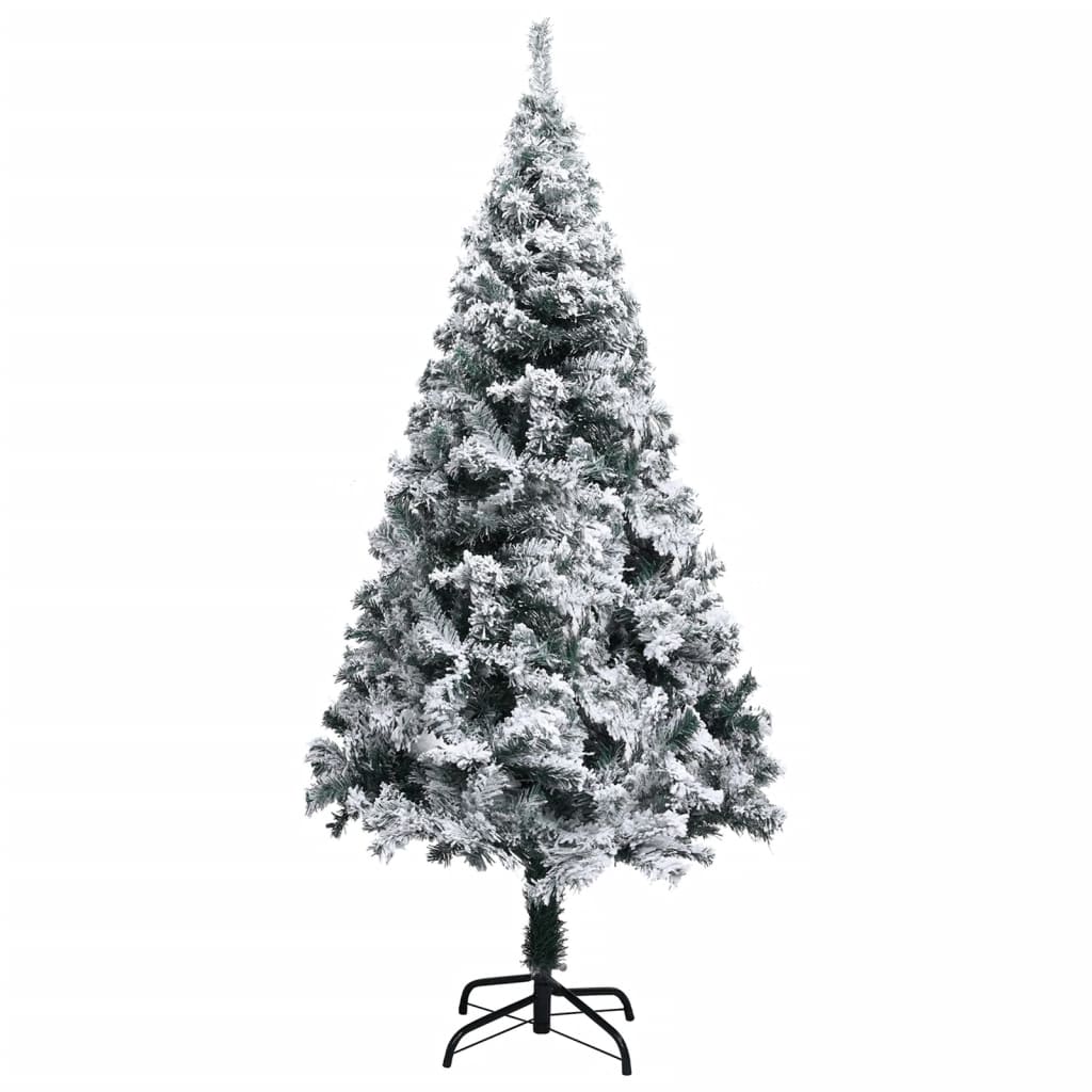 Artificial Christmas Tree with Flocked Snow Green 120 cm PVC