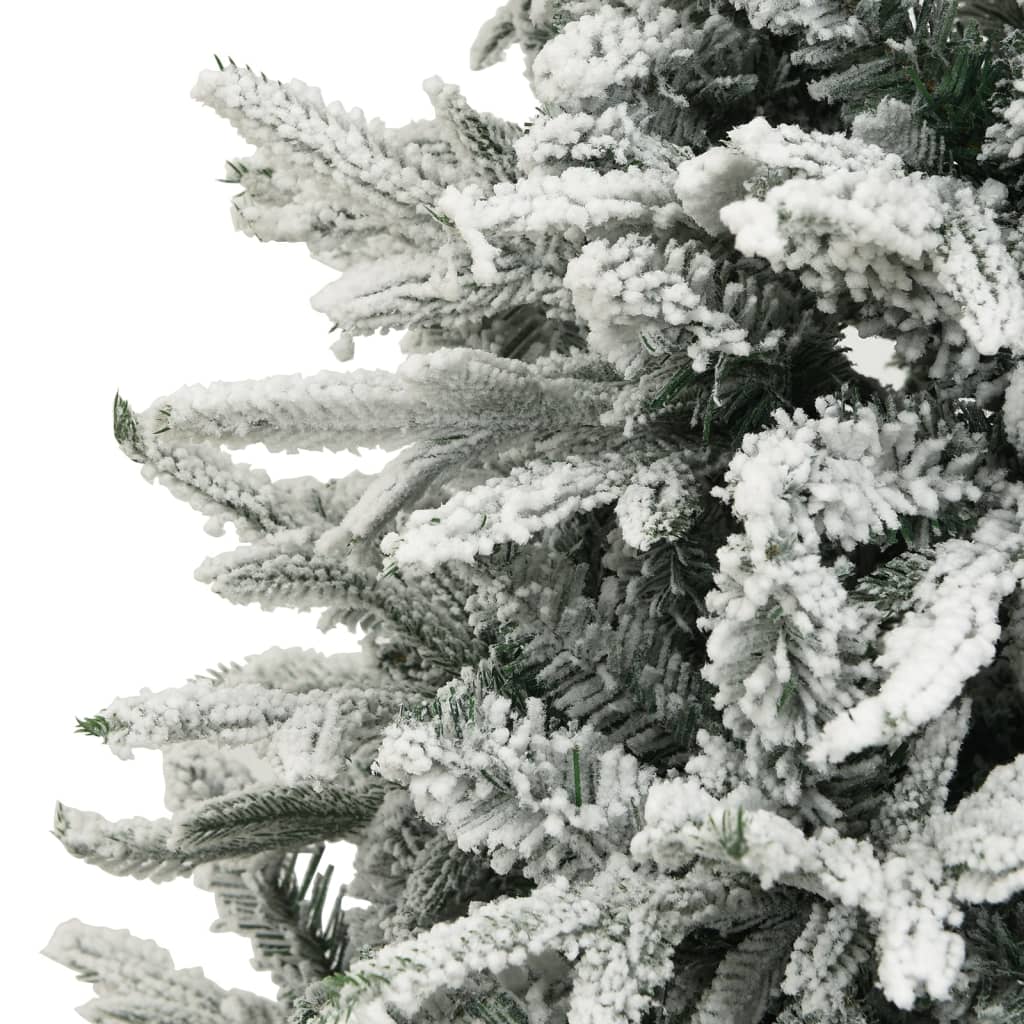 Artificial Christmas Tree with Flocked Snow Green 210 cm PVC&PE