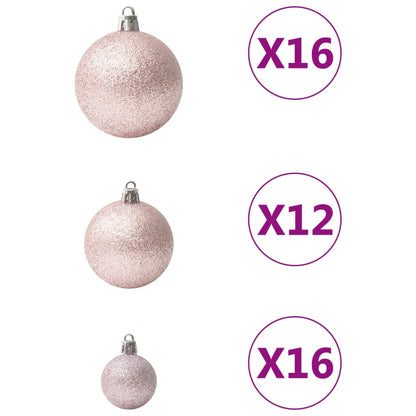 100 Piece Christmas Ball Set Pink