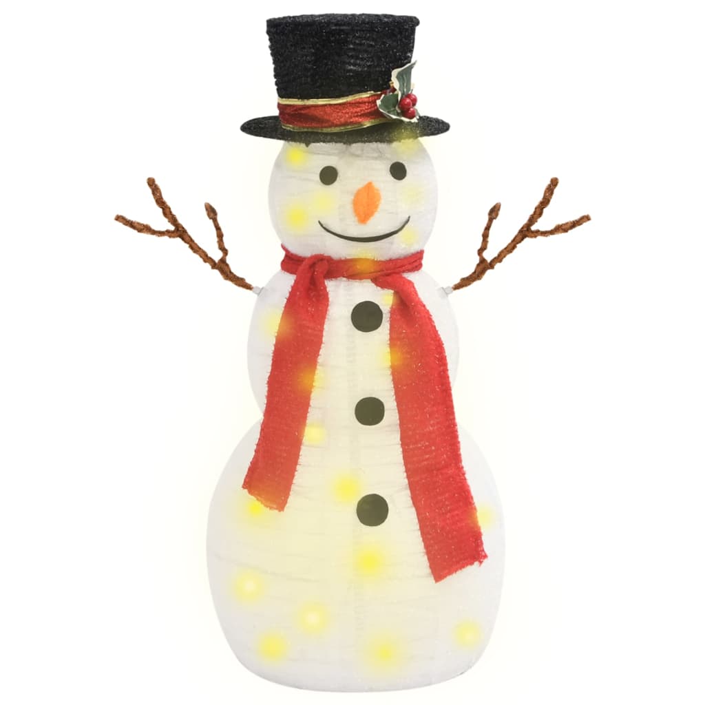 Decorative Christmas Snowman Figure with LED Luxury Fabric 60cm