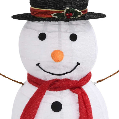 Decorative Christmas Snowman Figure LED Luxury Fabric 120cm