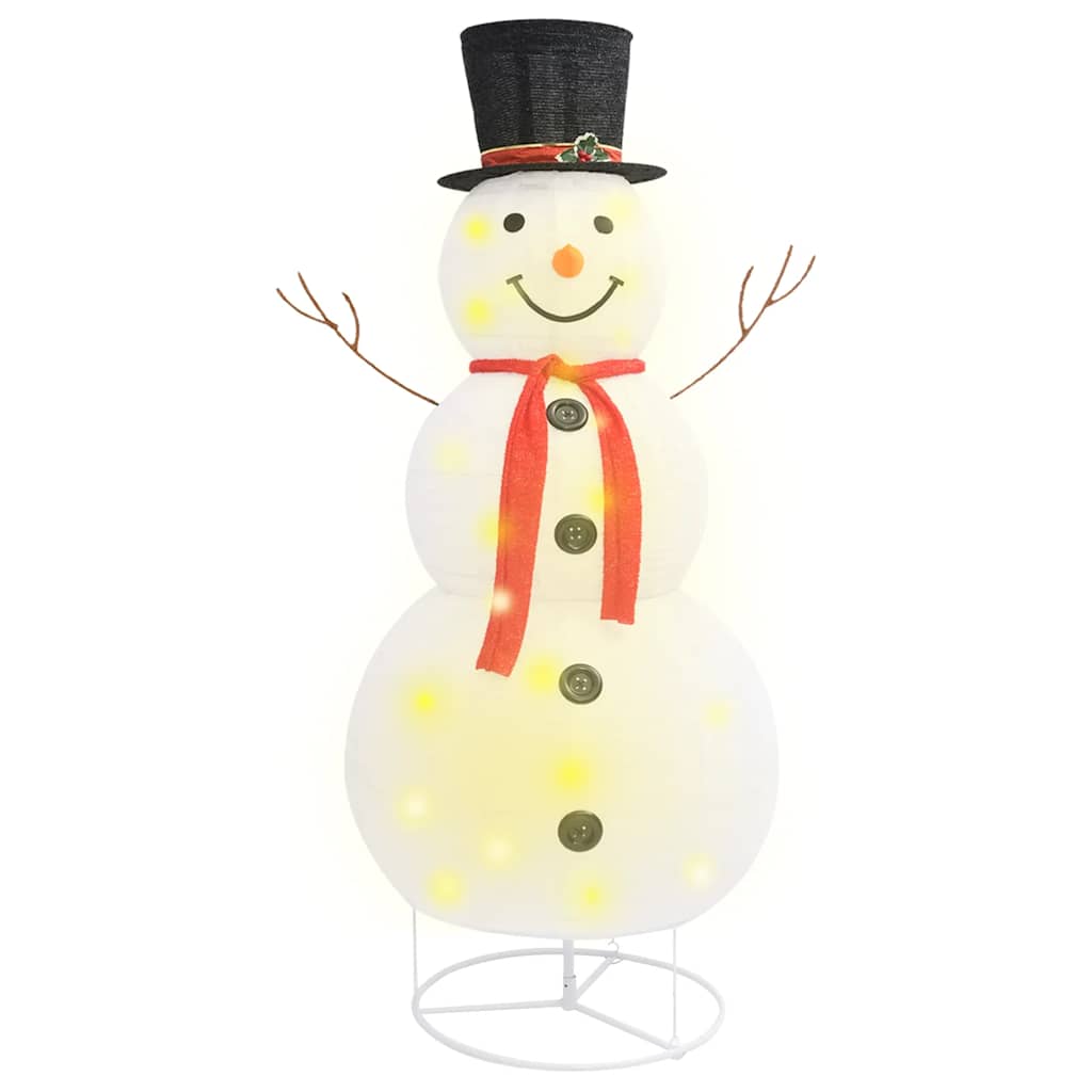 Decorative Christmas Snowman Figure LED Luxury Fabric 180cm