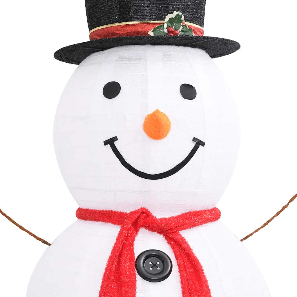 Decorative Christmas Snowman Figure LED Luxury Fabric 180cm